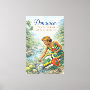 Lienzo Dominica Donde los Ríos Cantan y las Montañas