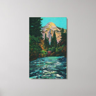 Lienzo Domo Norte y río Merced de islas felices