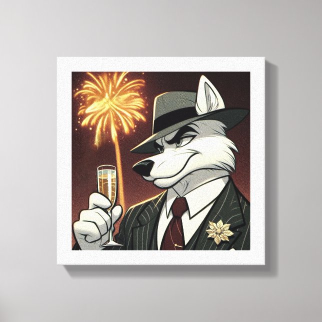 Lienzo Don Lupo Canino "Año Nuevo" (Anverso)
