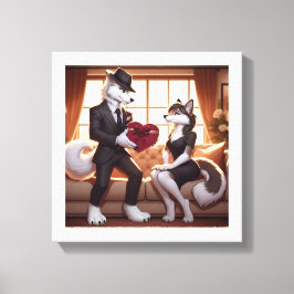 Lienzo Don Lupo Canino "Valentines"