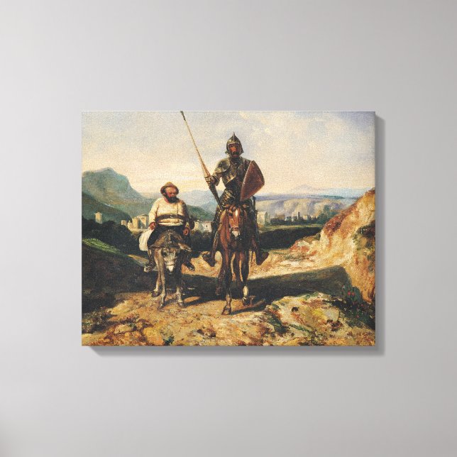 Lienzo Don Quijote y Sancho (Anverso)