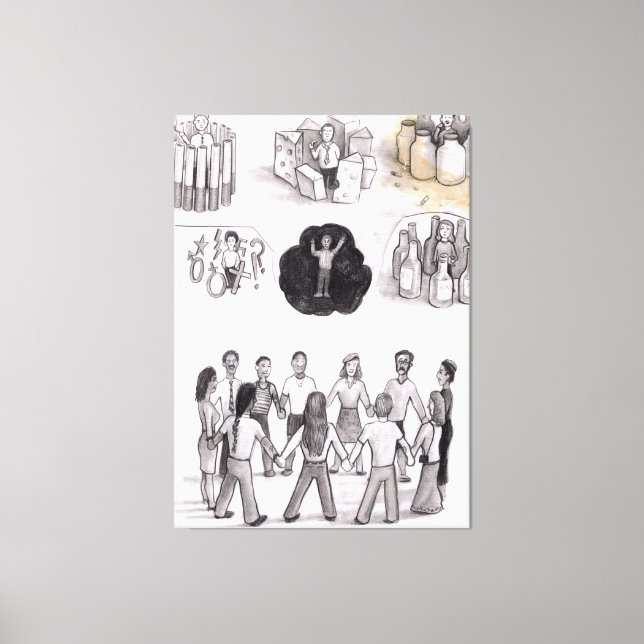 Lienzo Don’t let death. Be your life. (Anverso)