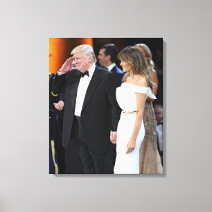 Lienzo Donald y Melania Trump en la toma de mando
