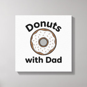 Lienzo Donas Con Papá Diseño De Camiseta De Donut Vintage