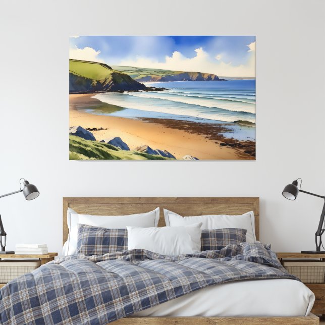 Lienzo "Donde el cielo se encuentra con la arena tranquil (Insitu(Dormitorio))