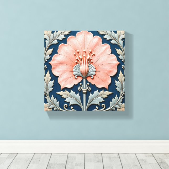 Lienzo Donde el rosa se encuentra con el azul (Insitu (piso de madera))