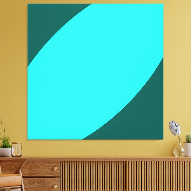 Lienzo Donde Juegan Los Delfines. Rich Ocean Blue Bright  (Insitu (Sala de estar))