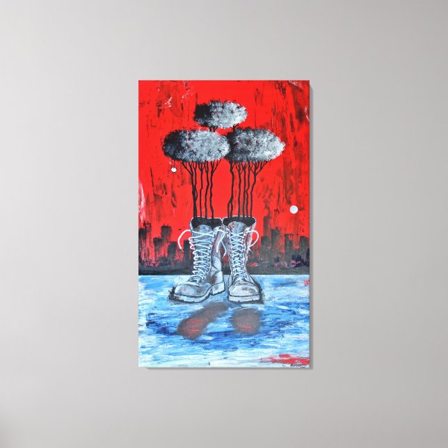 Lienzo Donde la huella quedan marcada (Anverso)