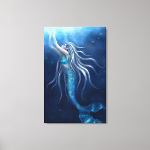 Lienzo Donde pertenezco lona envuelta sirena