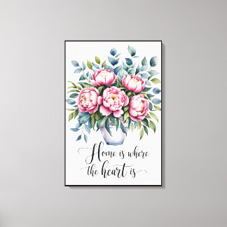 Lienzo Donde reside el amor: Delicada cita floral