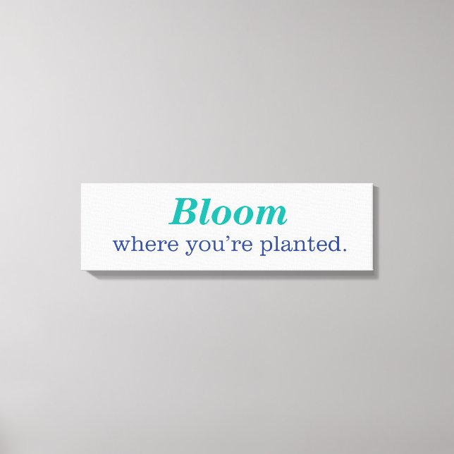 Lienzo Donde te plantan (Anverso)