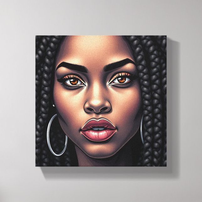 Lienzo Don't touch my beautiful black hair melanin sista (Anverso)