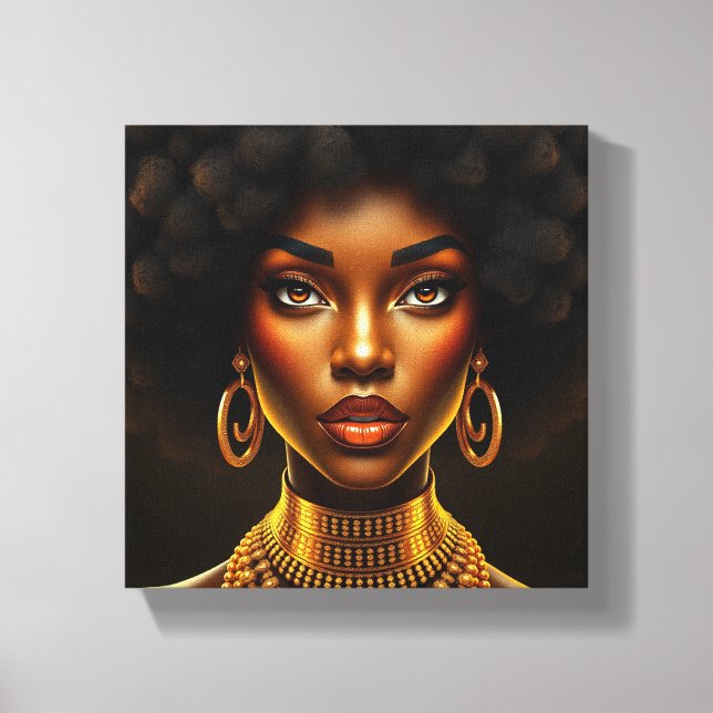 Lienzo Don't touch my beautiful black hair melanin sista (Anverso)