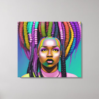 Lienzo Don't Touch My Hair Black Melanin Afro Queen Crown