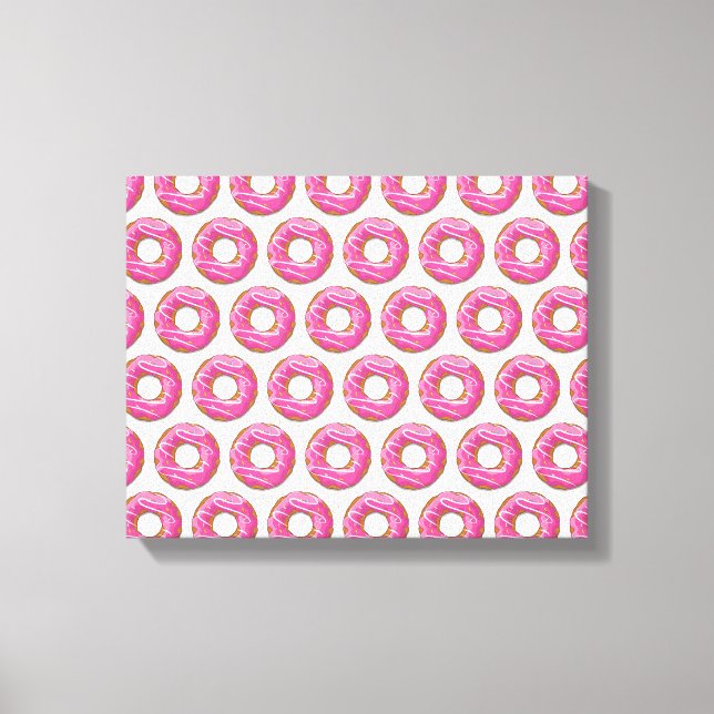 Lienzo Dónuts con glaseado rosa (Anverso)