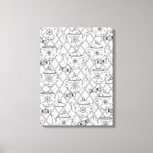 Lienzo Doodle 6 del pote del té