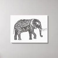 Doodle 6 estilizado de elefante de fantasía