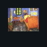 Lienzo Dormitorio de Vincent van Gogh en Arles<br><div class="desc">Vincent's Bedroom in Arles de Vincent van Gogh es una pintura arquitectónica de arte fino de época que presenta el dormitorio de van Gogh en la Casa Amarilla en Arles. Escenario típico con ropa colgada en la puerta, cama, mesa, mesita de noche, sillas, ventana y parqué. Sobre el artista: Vincent...</div>
