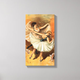 Lienzo "Dos Ballerinas" rebosa de lona envuelta