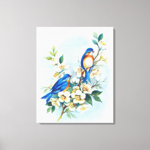 Lienzo Dos Bluebirds