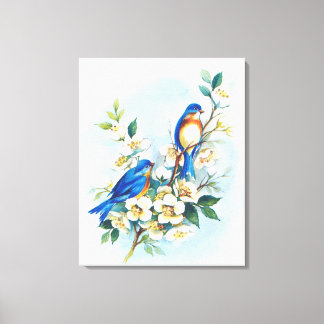 Lienzo Dos Bluebirds