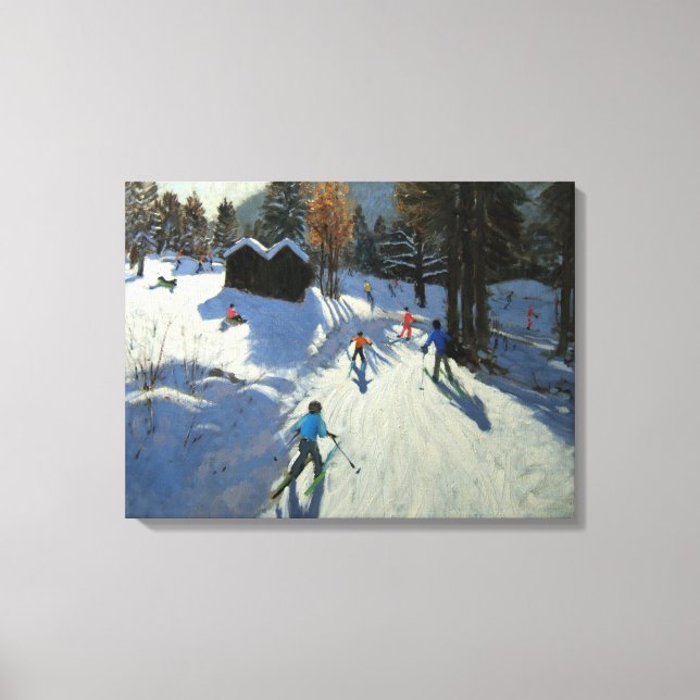 Lienzo Dos cabañas de montaña Pleney Morzine (Anverso)