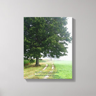 Lienzo Dos caminos divergieron lona