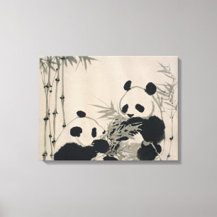 Lienzo Dos canvas pandas