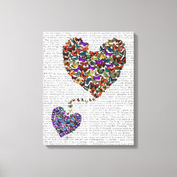 Dos corazones de mariposa