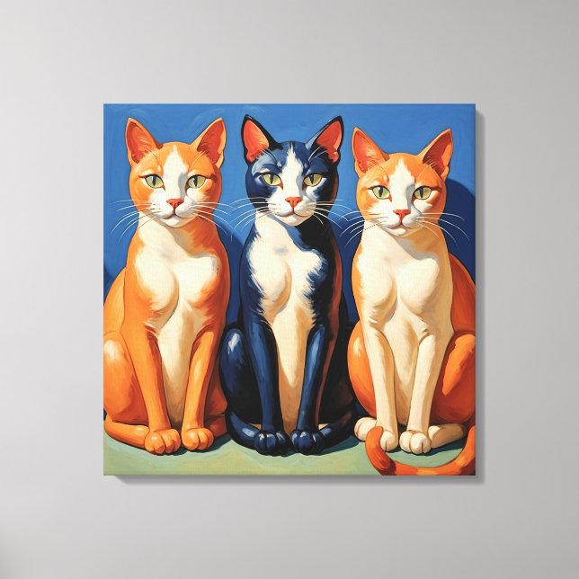 Lienzo Dos dedos de frente y un Tuxedo (Anverso)