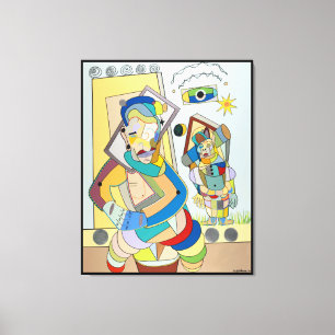 Lienzo "Dos figuras: O y Ru" por Ruchell Alexander