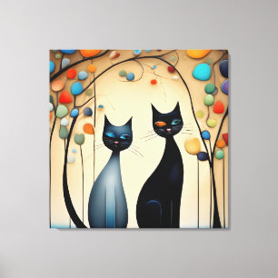 Lienzo Dos gatos encantadores