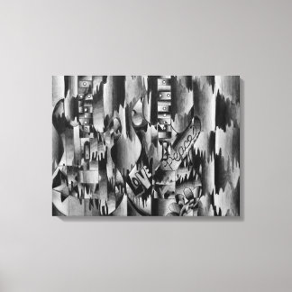 Lienzo Dos guitarras dibujadas a lápiz