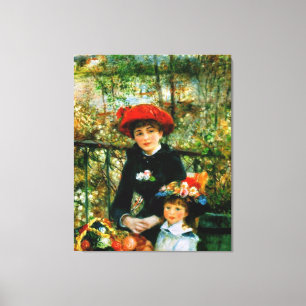 Lienzo Dos hermanas en la terraza de Renoir