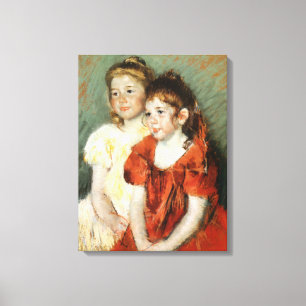 Lienzo Dos jóvenes Chicas adorables (por Mary Cassatt)