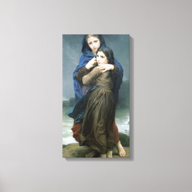 Lienzo Dos jóvenes Chicas lejos de casa (por W.A. Bouguer (Anverso)