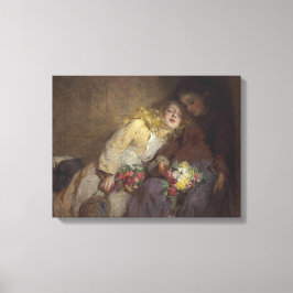 Lienzo Dos jóvenes Chicas regresan a casa