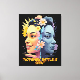 Lienzo Dos lados de la mente - No todas las batallas son 