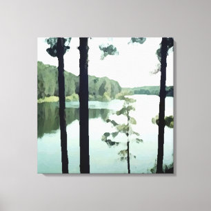 Lienzo Dos Lakeview de panel