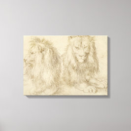 Lienzo Dos Leones (Animales Silvestres) (Albrecht Durer)