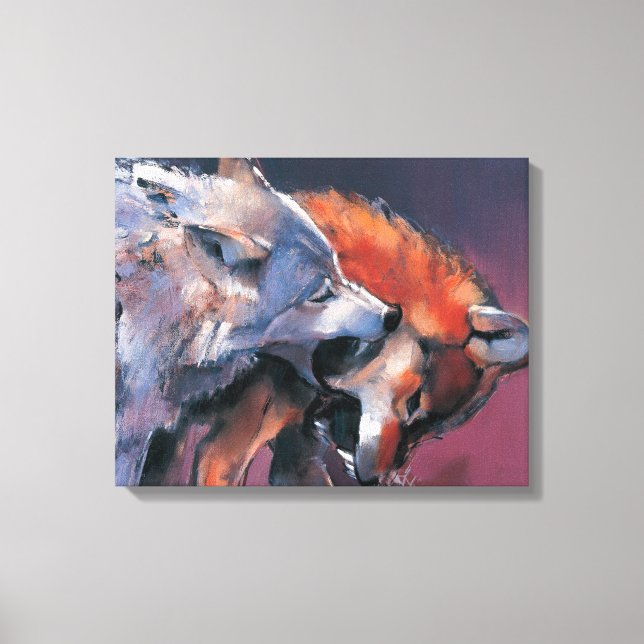 Lienzo Dos lobos (Anverso)