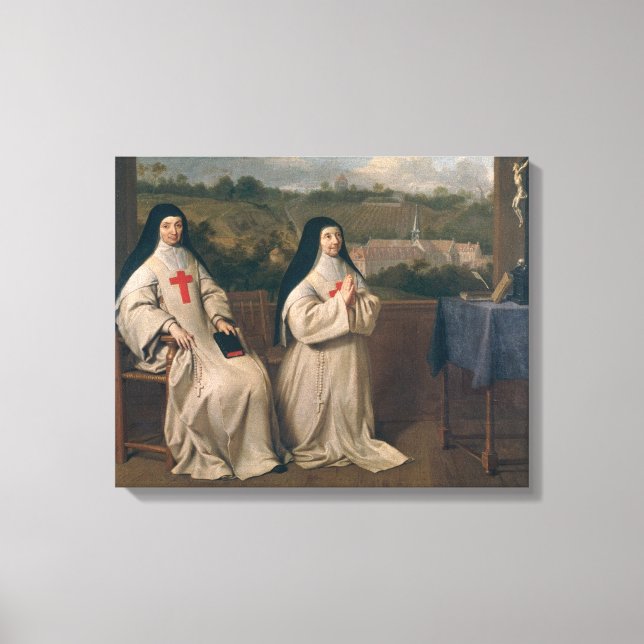 Lienzo Dos monjas (Anverso)