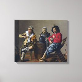 Lienzo Dos niños y un Chica haciendo música (músicos)
