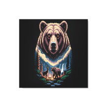 Dos osos en el bosque oscuro