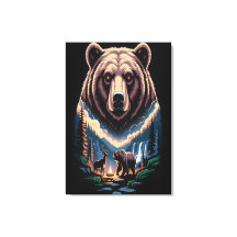 Dos osos en el bosque oscuro