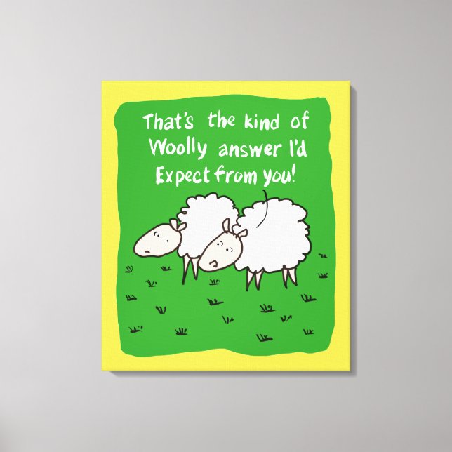 Lienzo Dos ovejas chateando en un campo (Anverso)