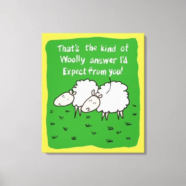 Lienzo Dos ovejas chateando en un campo (Anverso)