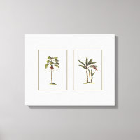 Dos palmeras enmarcadas en miniatura