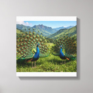 Lienzo Dos pavos reales en Riverston Hills