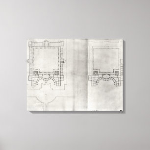 Lienzo Dos planes para el primer proyecto para el Louvre